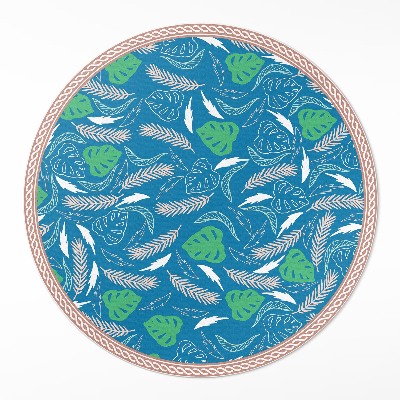 Rond pvc tapijt Verschillende soorten bladeren