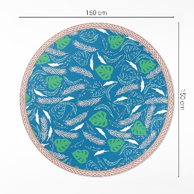 Rond pvc tapijt Verschillende soorten bladeren