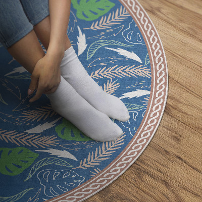 Rond pvc tapijt Verschillende soorten bladeren