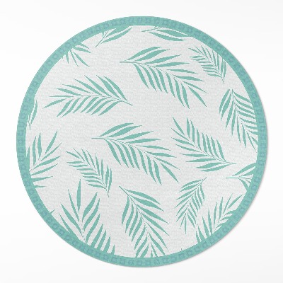 Vinyl vloerkleed rond Palmtakken tropische bladeren