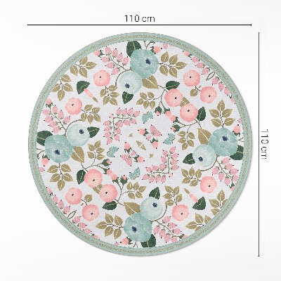 Pvc mat rond Pastelkleurige delicate pioenrozen