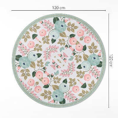 Pvc mat rond Pastelkleurige delicate pioenrozen