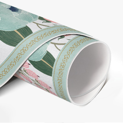 Pvc mat rond Pastelkleurige delicate pioenrozen