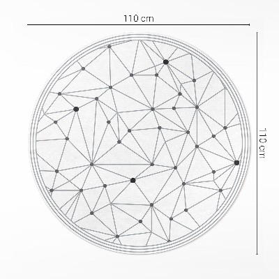 Pvc mat rond Modern patroon van verbonden lijnen