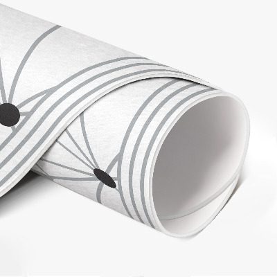 Pvc mat rond Modern patroon van verbonden lijnen