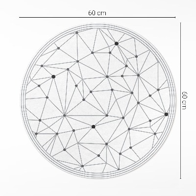Pvc mat rond Modern patroon van verbonden lijnen