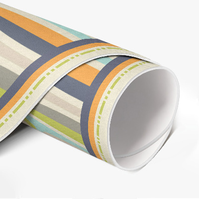 Rond pvc tapijt Abstracte ellipsen in retrostijl