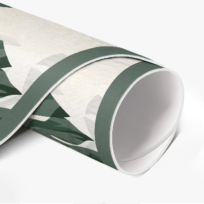 Pvc mat rond Tropische Hawaiiaanse bloemen