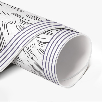 Rond pvc tapijt Stijlvolle schets van een weidebloem