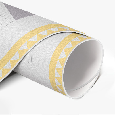 Vinyl vloerkleed rond Geometrische abstractie van driehoeken