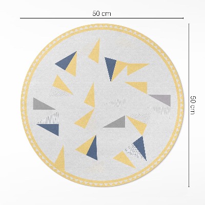 Vinyl vloerkleed rond Geometrische abstractie van driehoeken