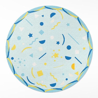 Pvc mat rond Abstractie van iconen en afbeeldingen