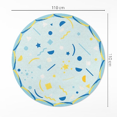Pvc mat rond Abstractie van iconen en afbeeldingen