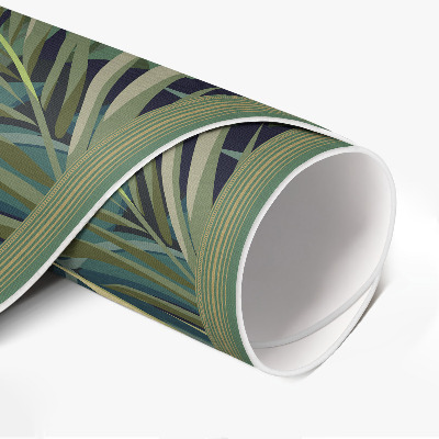 Rond pvc tapijt Tropische planten, bladeren en bloemen vintage