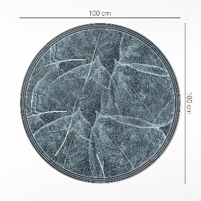 Vinyl vloerkleed rond Donkere plantenbladeren