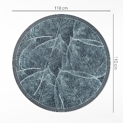 Vinyl vloerkleed rond Donkere plantenbladeren