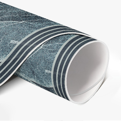 Vinyl vloerkleed rond Donkere plantenbladeren