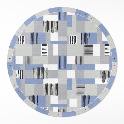 Pvc mat rond Abstracte compositie van rechthoeken