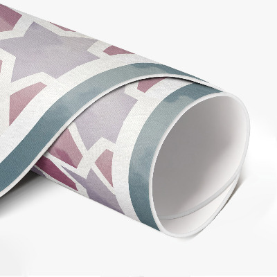 Rond pvc tapijt Geometrische sterren klein mozaïek