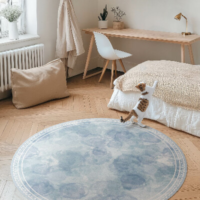 Vinyl vloerkleed rond Aquarel abstracte vlekken