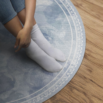 Vinyl vloerkleed rond Aquarel abstracte vlekken