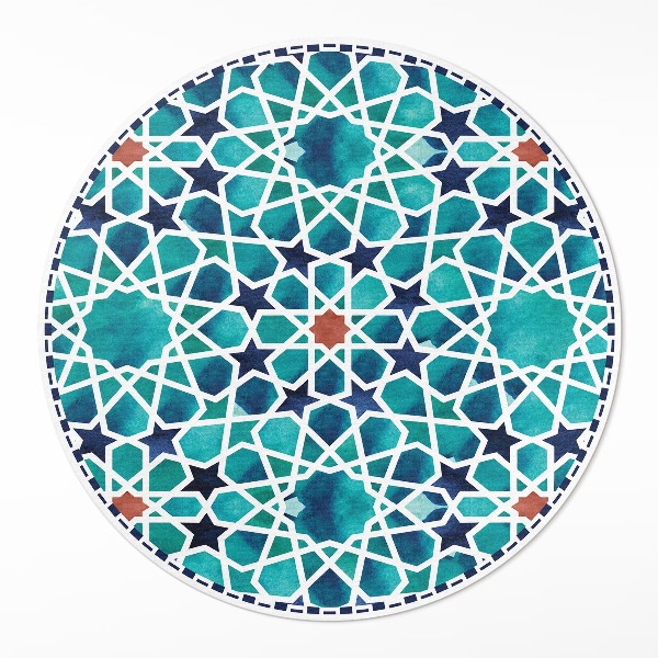 Pvc mat rond Prachtig mozaïek met sterren