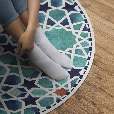 Pvc mat rond Prachtig mozaïek met sterren