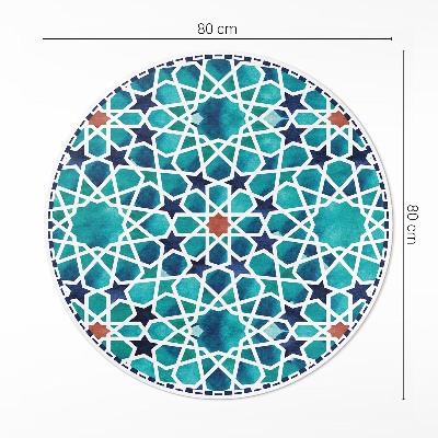 Pvc mat rond Prachtig mozaïek met sterren