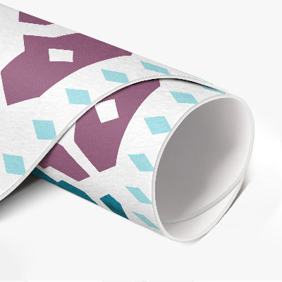 Rond pvc tapijt Een mozaïek van prachtige tegels