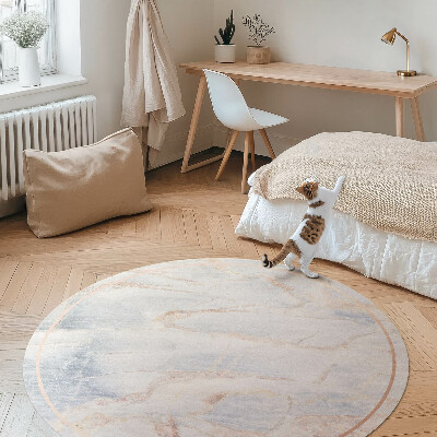 Vinyl vloerkleed rond Stijlvol, modieus en glamoureus marmer