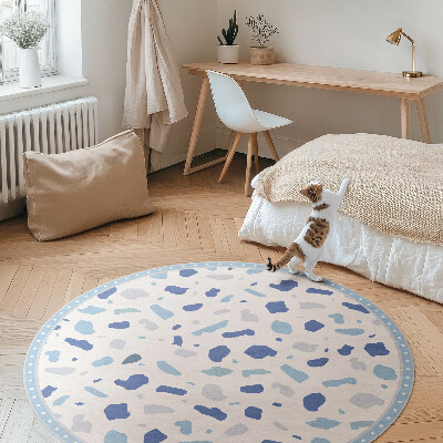 Pvc mat rond Illustratie van decoratief steengoedpatroon