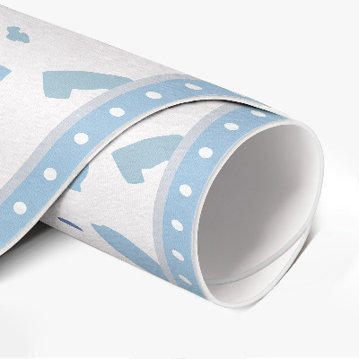 Pvc mat rond Illustratie van decoratief steengoedpatroon