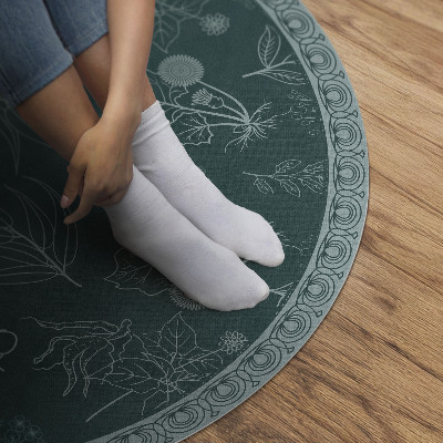 Rond pvc tapijt Delicate planten