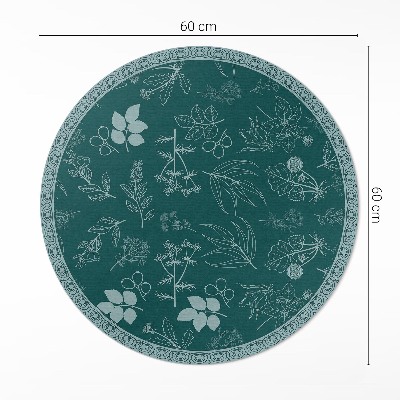 Rond pvc tapijt Delicate planten