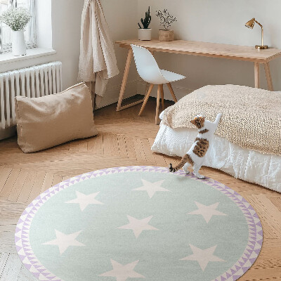 Vinyl vloerkleed rond Heldere sterren decoratie