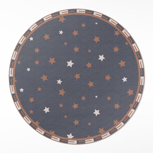 Pvc mat rond Pastelsterren op een donkere achtergrond