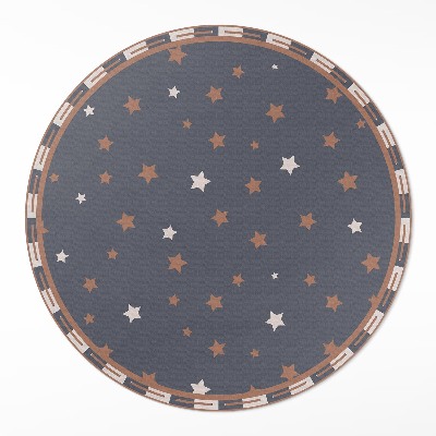 Pvc mat rond Pastelsterren op een donkere achtergrond