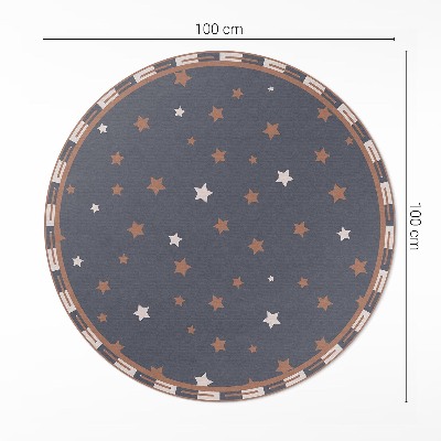 Pvc mat rond Pastelsterren op een donkere achtergrond