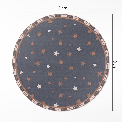 Pvc mat rond Pastelsterren op een donkere achtergrond