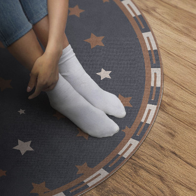 Pvc mat rond Pastelsterren op een donkere achtergrond