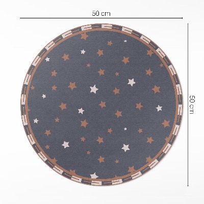 Pvc mat rond Pastelsterren op een donkere achtergrond