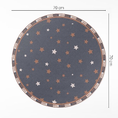 Pvc mat rond Pastelsterren op een donkere achtergrond