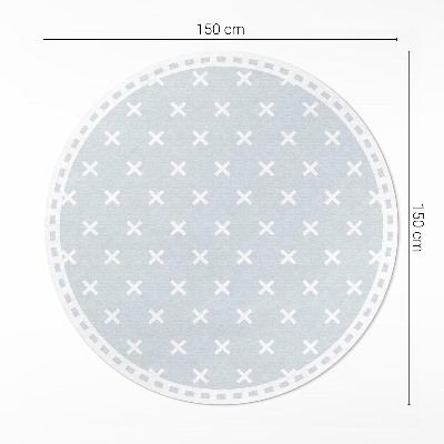 Rond pvc tapijt Helder kruis minimalistisch patroon