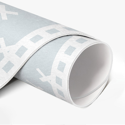 Rond pvc tapijt Helder kruis minimalistisch patroon