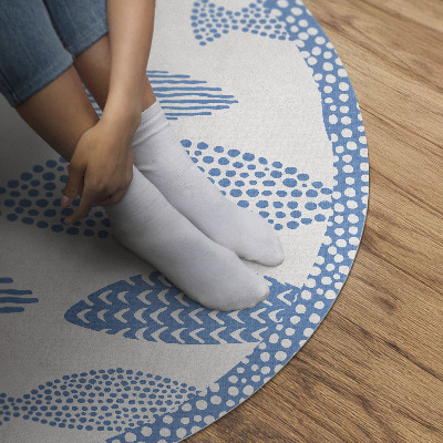 Pvc mat rond Gepatroneerde vis op een lichte achtergrond