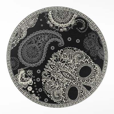 Pvc mat rond Decoratieve schedel