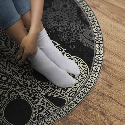 Pvc mat rond Decoratieve schedel