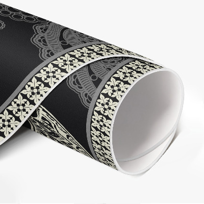 Pvc mat rond Decoratieve schedel