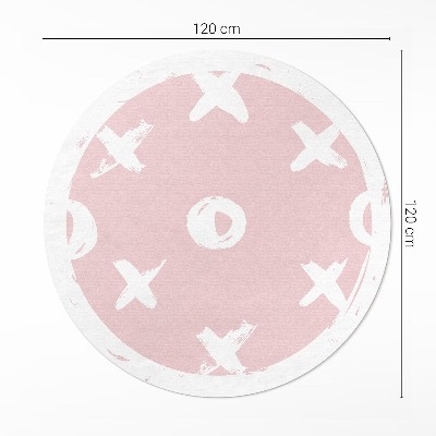 Rond pvc tapijt Boter, kaas en eieren op een pastelachtergrond