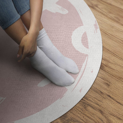 Rond pvc tapijt Boter, kaas en eieren op een pastelachtergrond